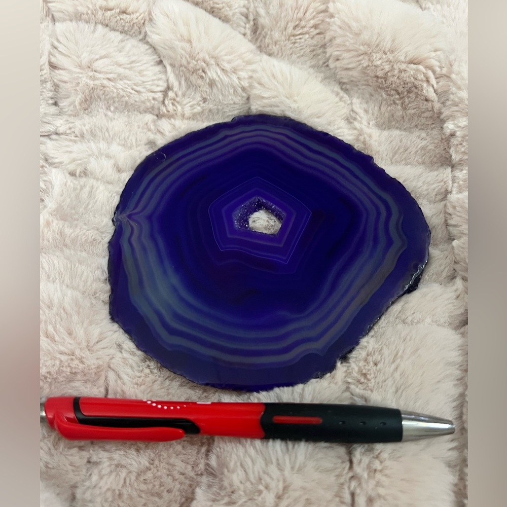 Purple Agate Geode Slice
